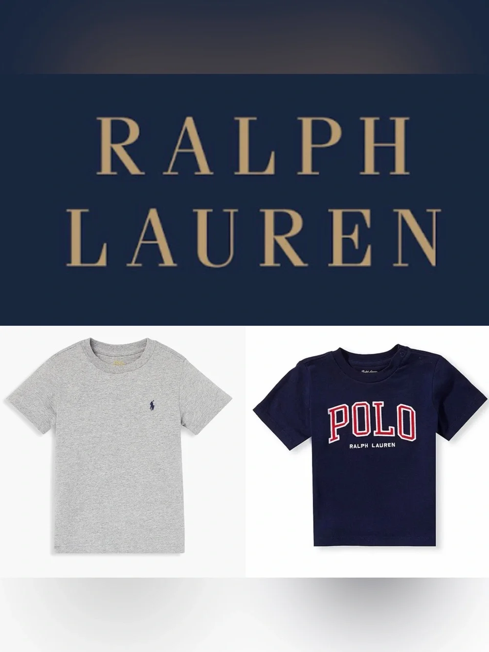 RALPH LAUREN Baby Boy T-Shirt Bundle of 2 - 18M